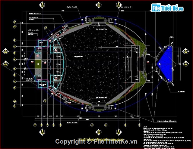 File cad,bản vẽ điện,bản vẽ kiến trúc,bản vẽ đường nước,khu vui chơi,Nhà hát tỉnh quảng ninh